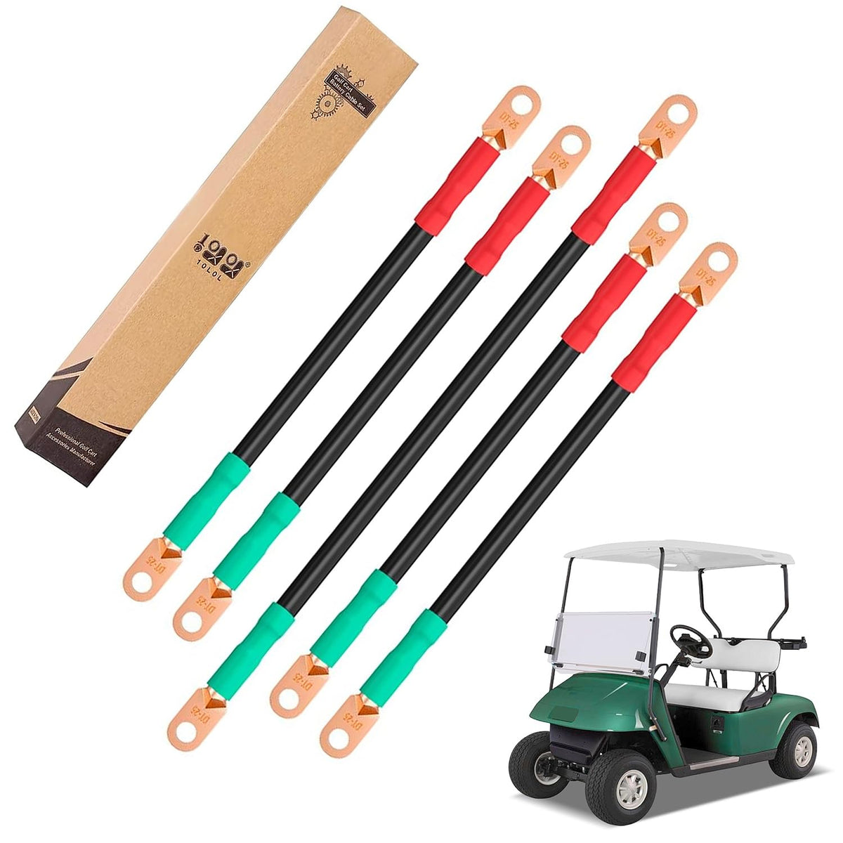 10L0L golf cart cables for EZGO TXT 1994-up, 36V/48V compatibility.