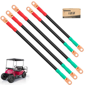 10L0L Yamaha G19 8 inch battery cables with copper lugs for secure connections.