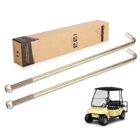 10L0L golf cart battery hold-down rod keeps batteries secure during rides.