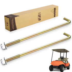 10L0L golf cart hold down rod kit installed for secure battery mounting