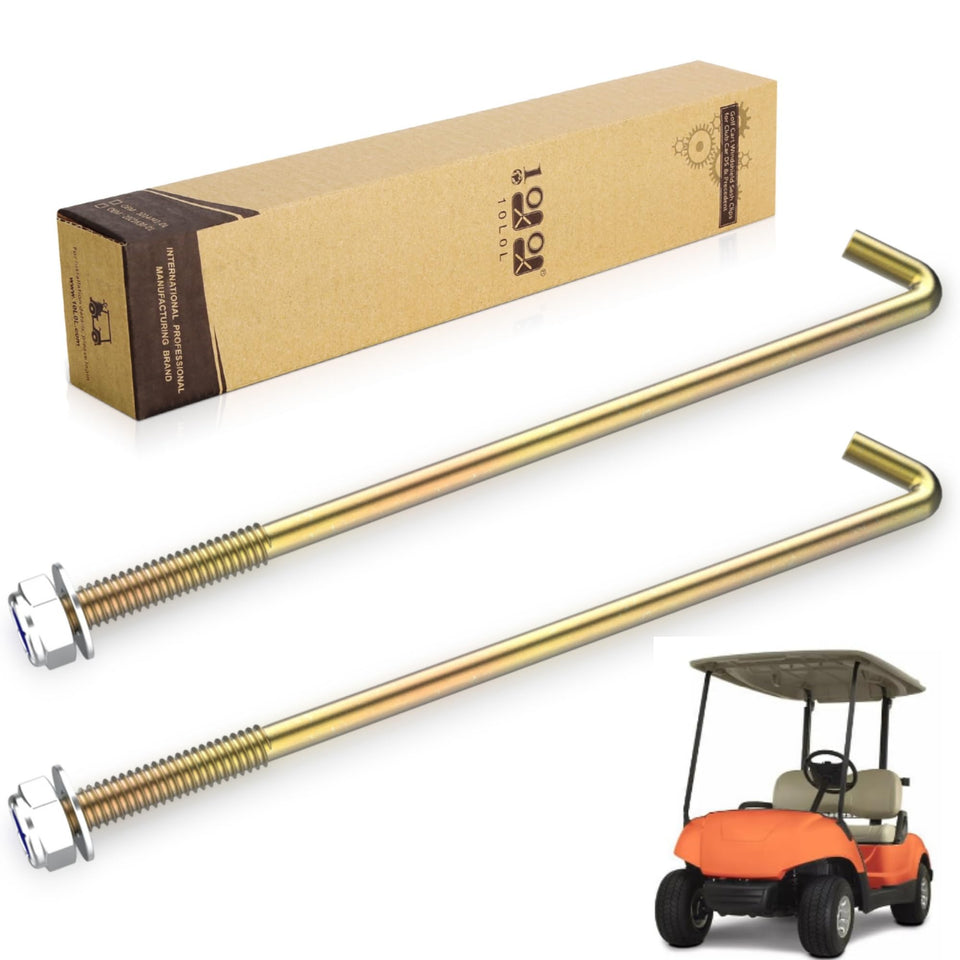 10L0L golf cart hold down rod kit installed for secure battery mounting