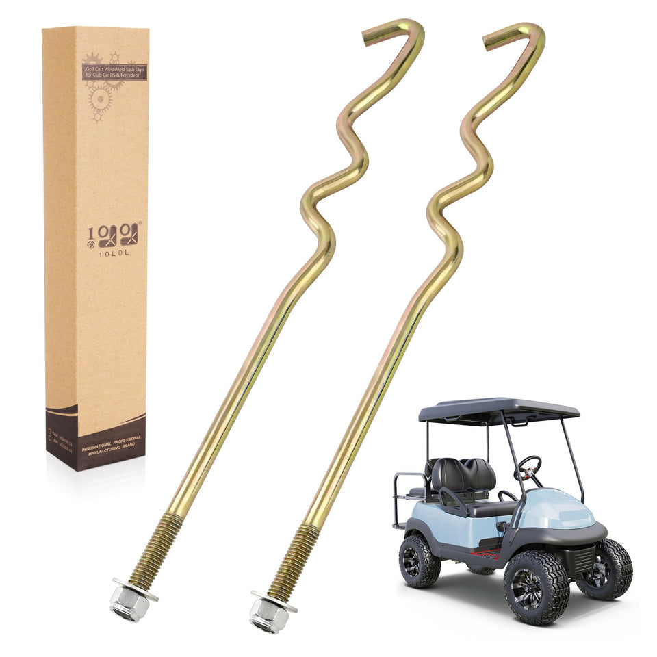 10L0L golf cart hold-down rods S-type 2-pack for secure 48V battery mounting.