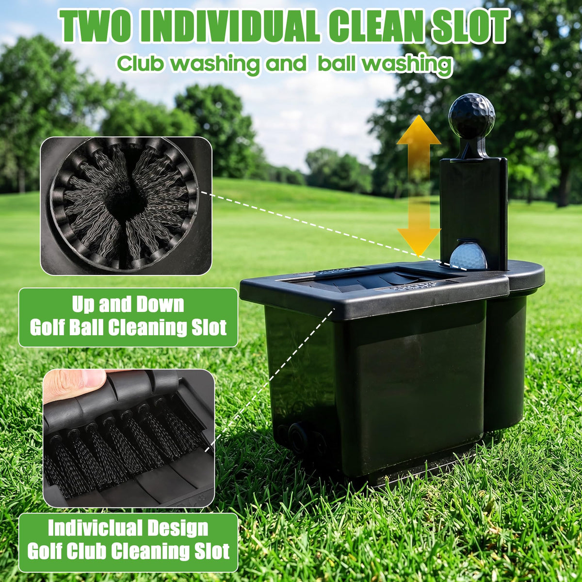 10L0L golf cart bracket mount provides sturdy support during cleaning