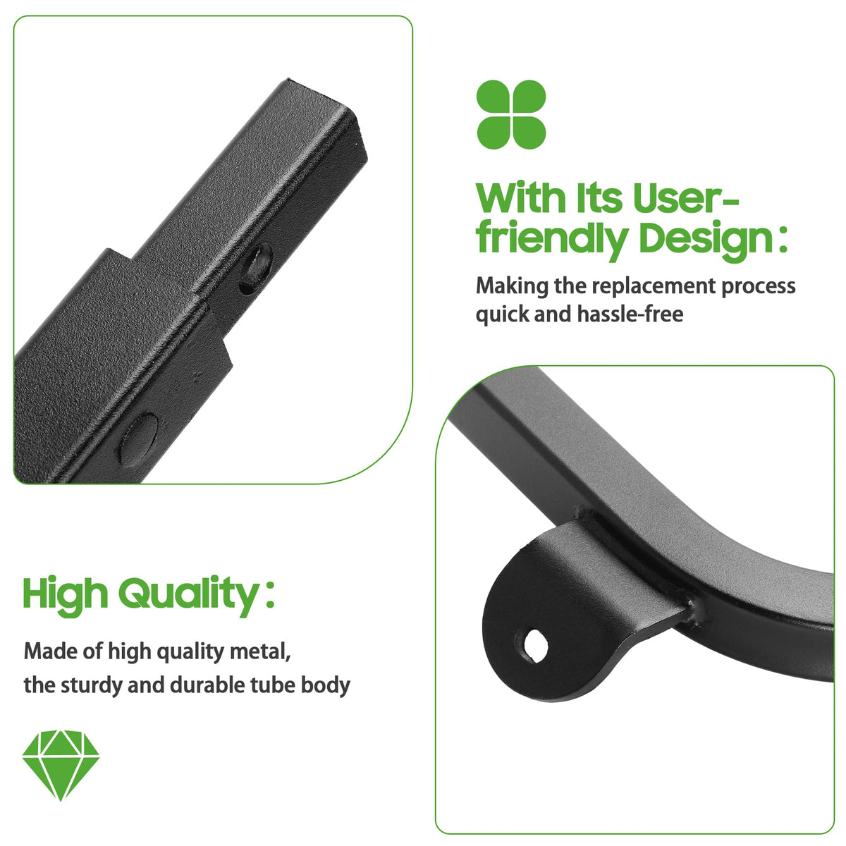 10L0L golf cart brackets with installation hardware and screws.