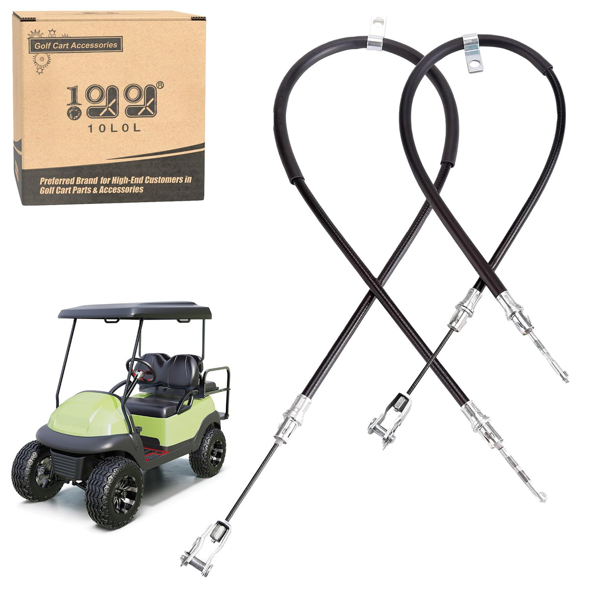 10L0L left brake cable for Club Car Precedent improves braking reliability