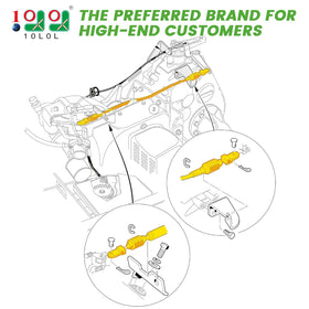 10L0L brake cable passenger-side for Club Car DS with precise fit