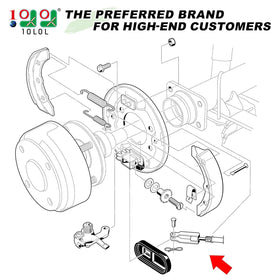 10L0L brake cable passenger side for Club Car Precedent delivers smoother stops
