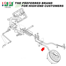 10L0L brake cable passenger-side EZGO TXT for smooth braking