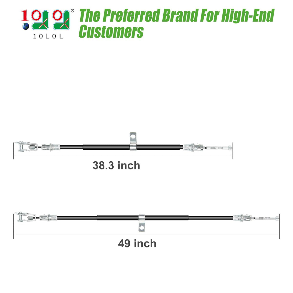10L0L right brake cable for Club Car Precedent enhances stopping consistency