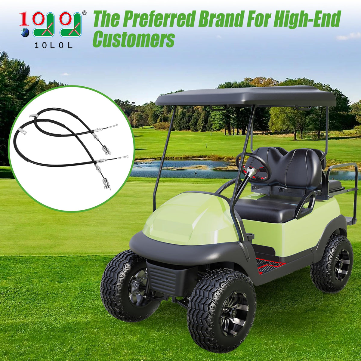 10L0L brake cable set passenger-side view for smooth stopping.