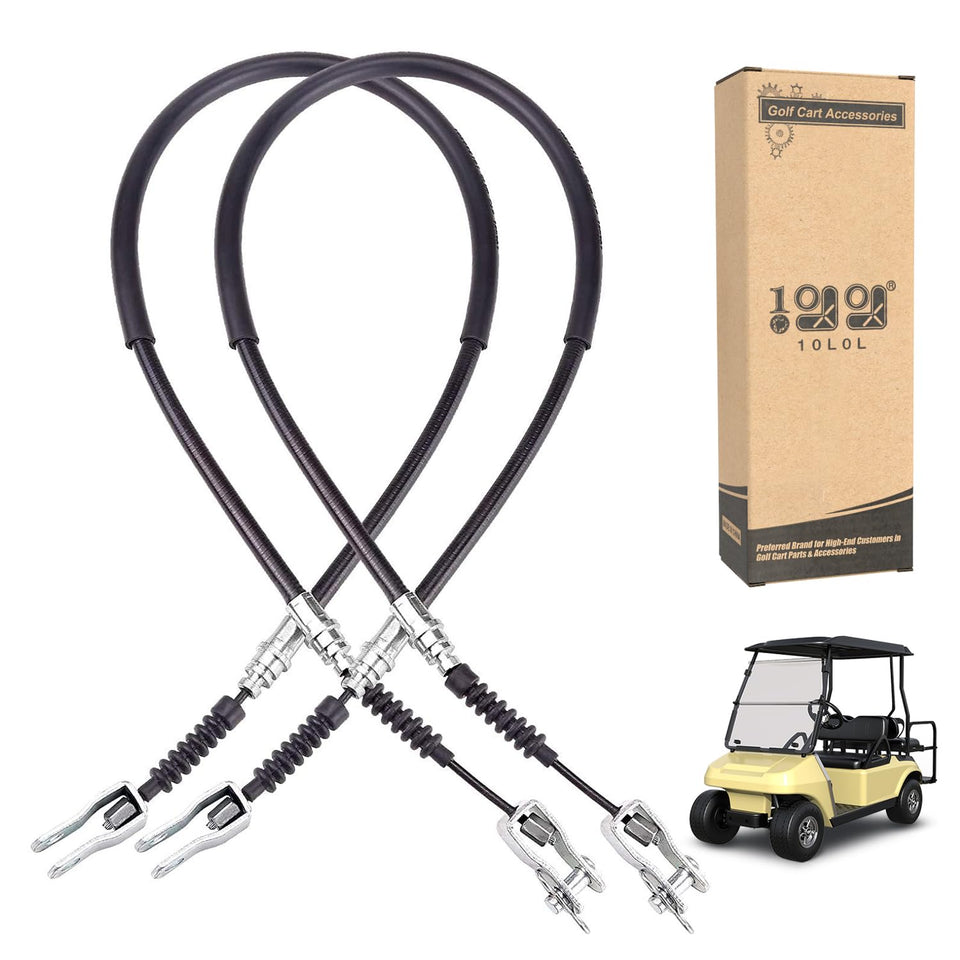 10L0L brake cables for the driver side on Club Car DS with a durable stainless steel core.