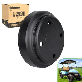 10L0L Golf Cart Brake Drum Hub DS close-up shows durable cast iron construction