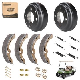 10L0L brake drum kit for Yamaha G14-G22 shows ready-to-install rear components