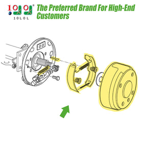 10L0L OEM brake drum JU0-G6521-00-00 replacement for Yamaha carts