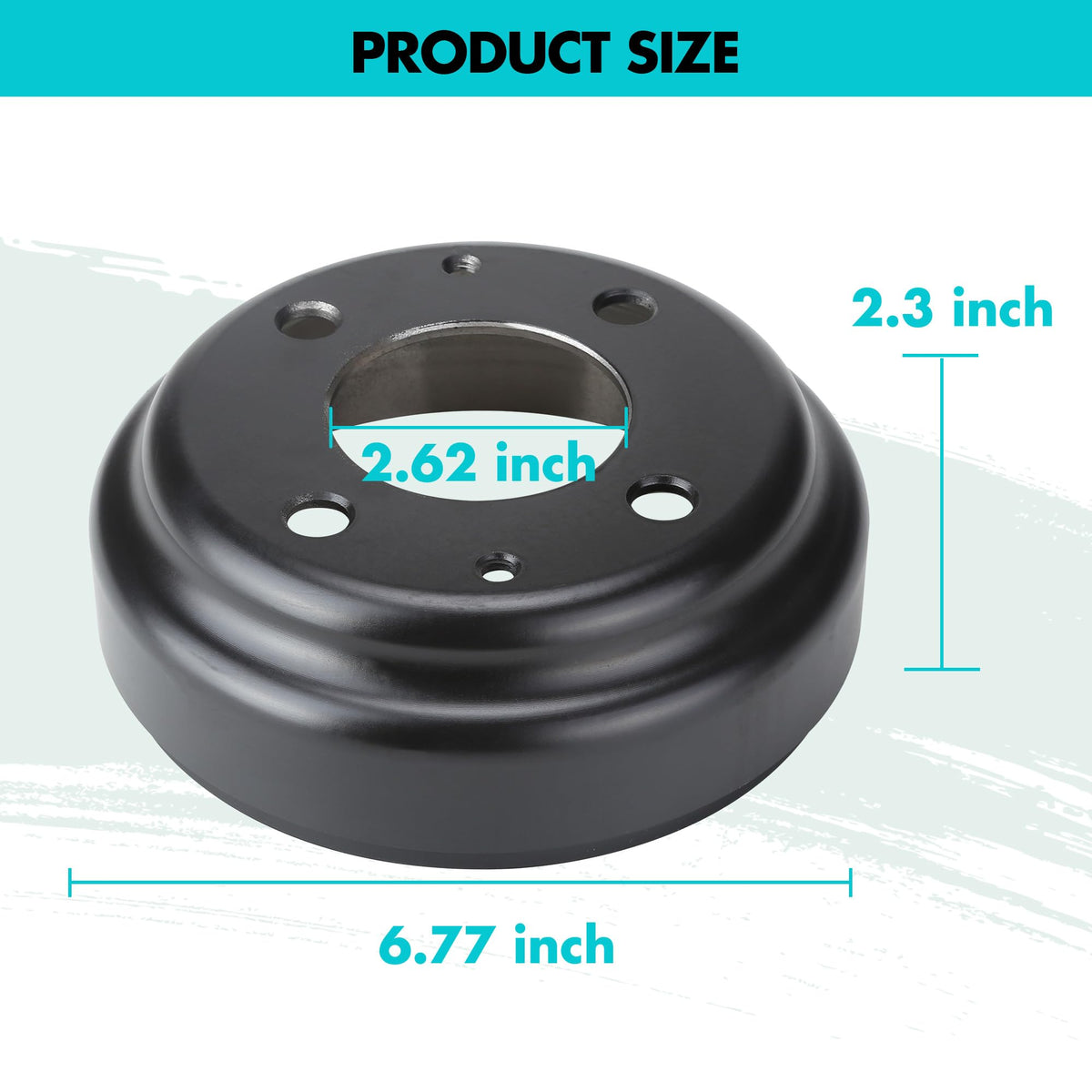 10L0L golf cart brake drum pack with two drums for easy replacement.