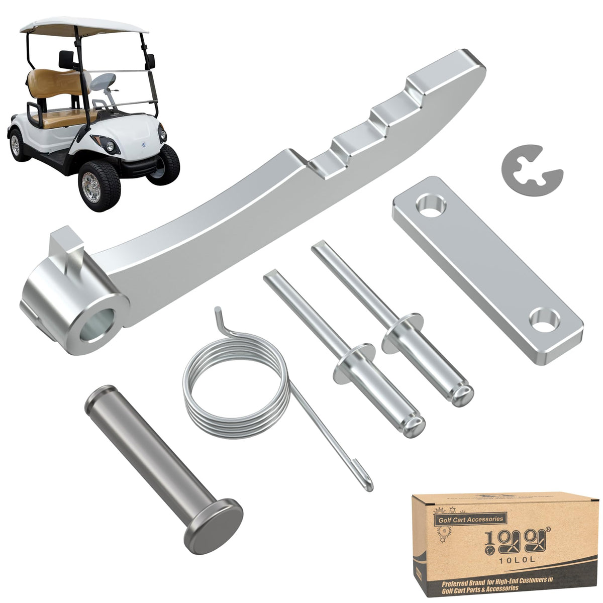 10L0L golf cart brake pedal hookup kit for Yamaha G29 ensures precise alignment.