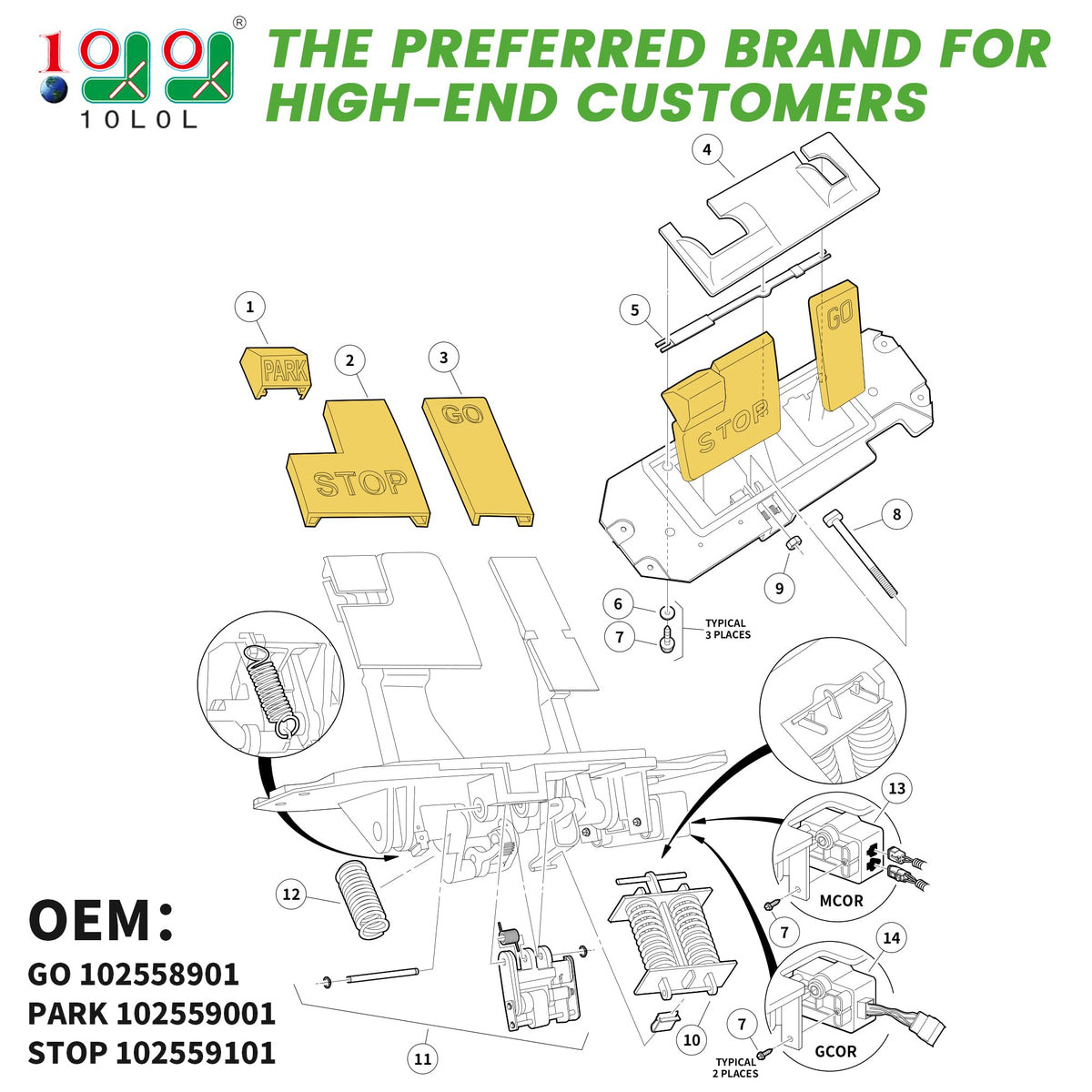 10L0L brake pedal pad close-up with textured surface for confident stops