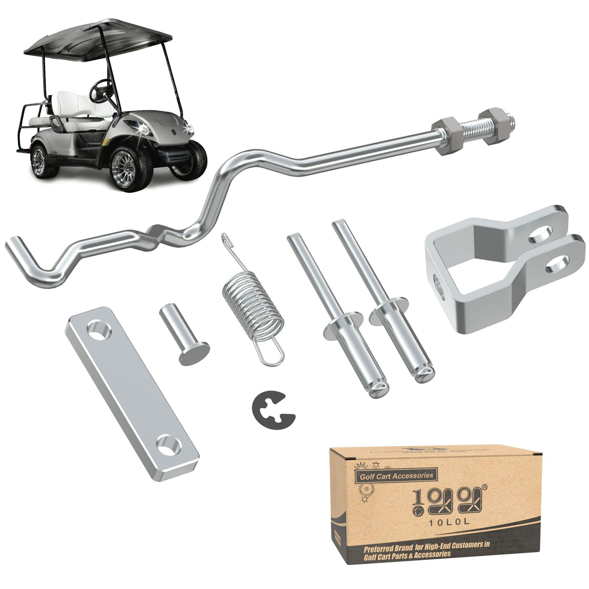 10L0L brake pedal release kit for Yamaha G29, front view, ready to install.