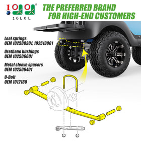10L0L Golf Cart bushings and sleeves reduce wear and wobble.