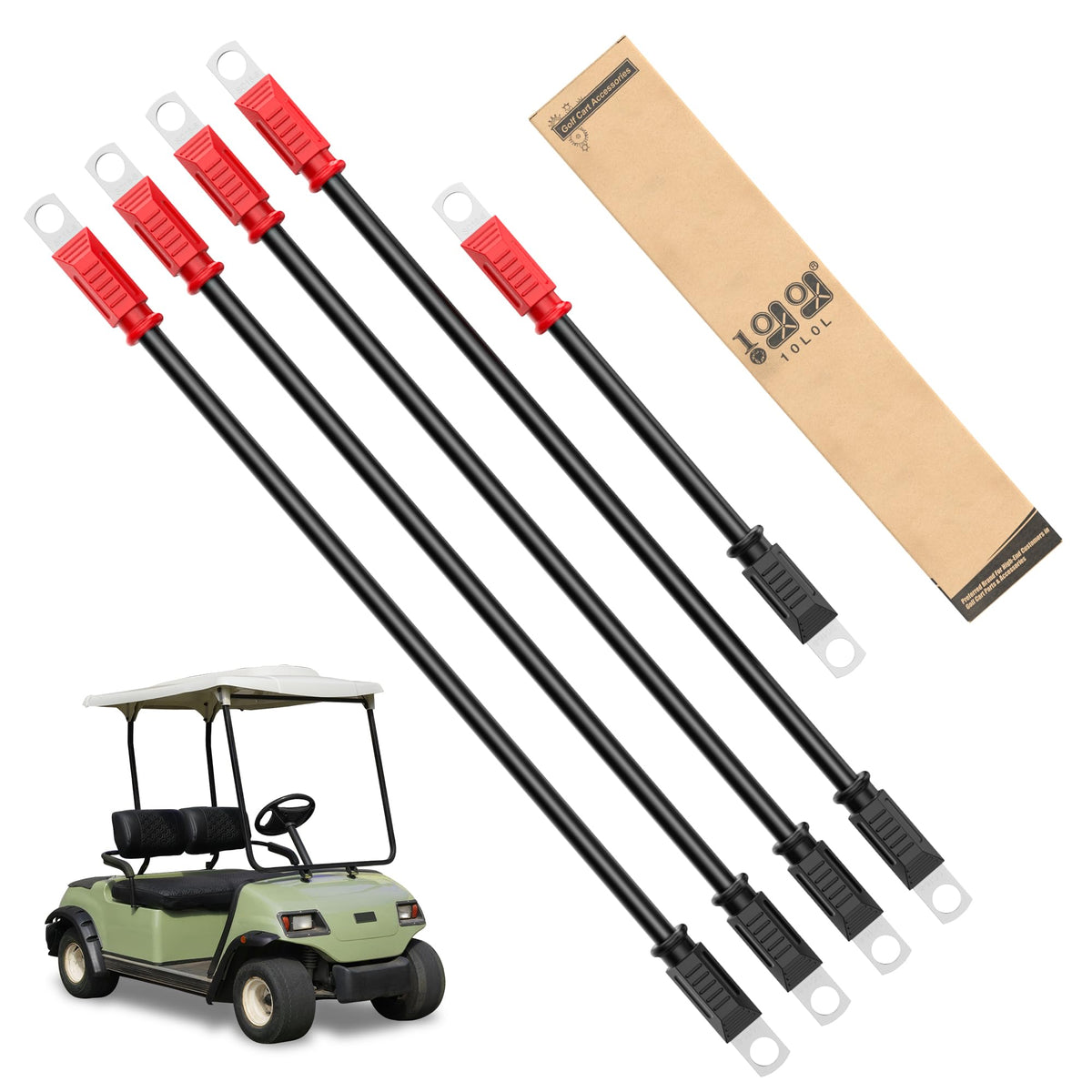 10l0l golf cart cable set for Yamaha G22 9-inch main cable ensures secure connections.