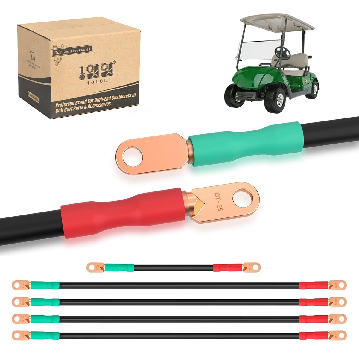 10L0L golf cart cable set 9-inch main cable for Yamaha G22 48V ensures secure connection