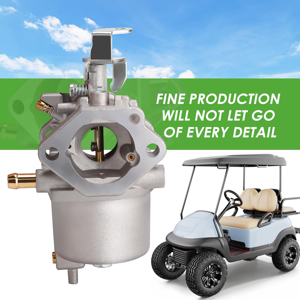 10L0L golf cart carburetor kit fuel filters and lines shown for clean fuel flow and reliable operation.