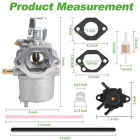 10L0L carburetor kit installed on a cart—tested fit and easy maintenance.