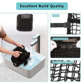10L0L cargo net in use for shopping, picnics, or outings.