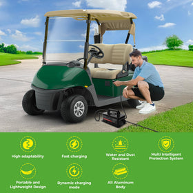 10L0L Golf Cart charger aluminum housing for durability and corrosion resistance