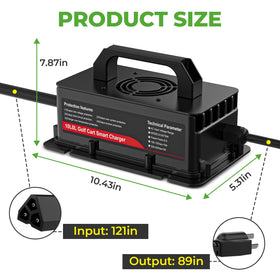 10L0L Golf Cart charger charging indicator light for status at a glance