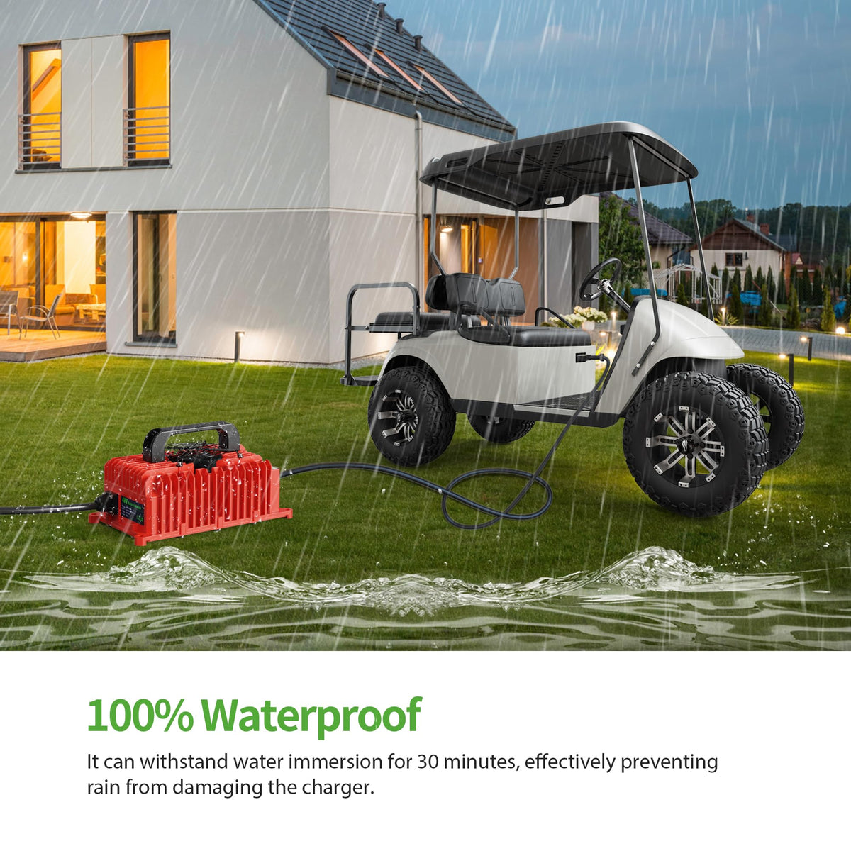 10L0L EZGO TXT-compatible golf cart charger for easy replacement