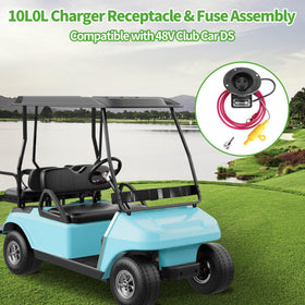 10L0L Golf Cart Charger Receptacle inside assembly showing sturdy construction