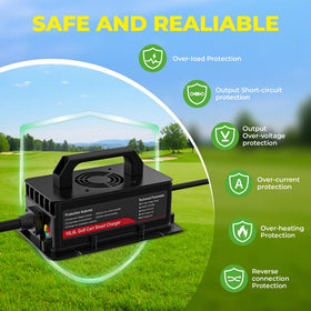 10L0L Golf Cart charger smart cooling system with temperature control