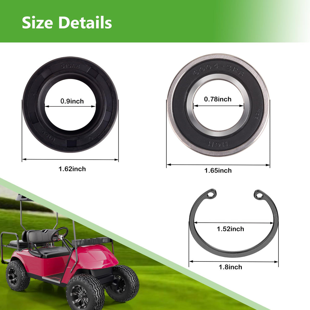 10L0L Golf Cart compatibility label confirms fit with EZGO Marathon models.
