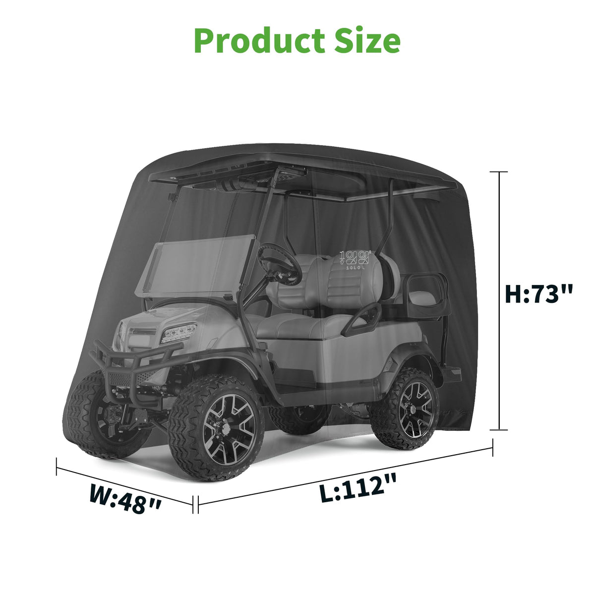 10L0L universal cart cover suits 2-4 passenger models