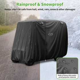 10L0L golf cart cover vents prevent moisture buildup for breathability
