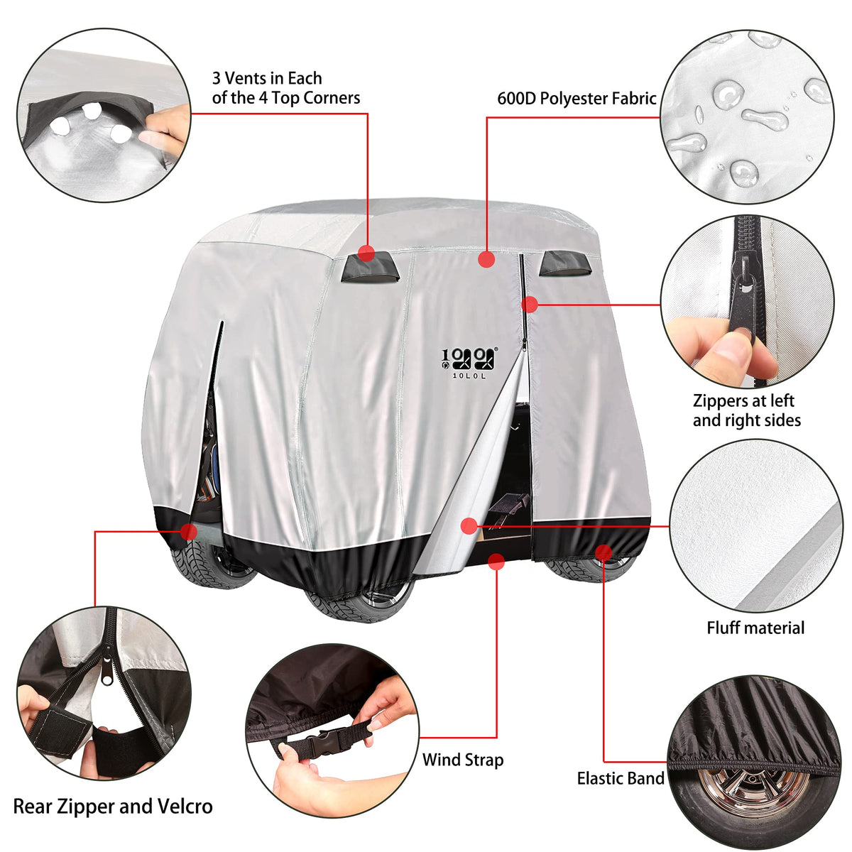 10L0L anti-static fabric guards carts during storage