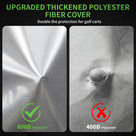 10L0L golf cart cover side vents maintain airflow while protected.