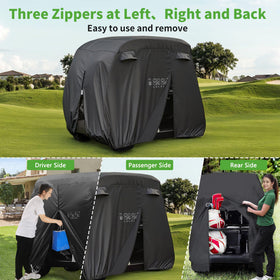 10L0L golf cart cover with storage bag for neat stowage