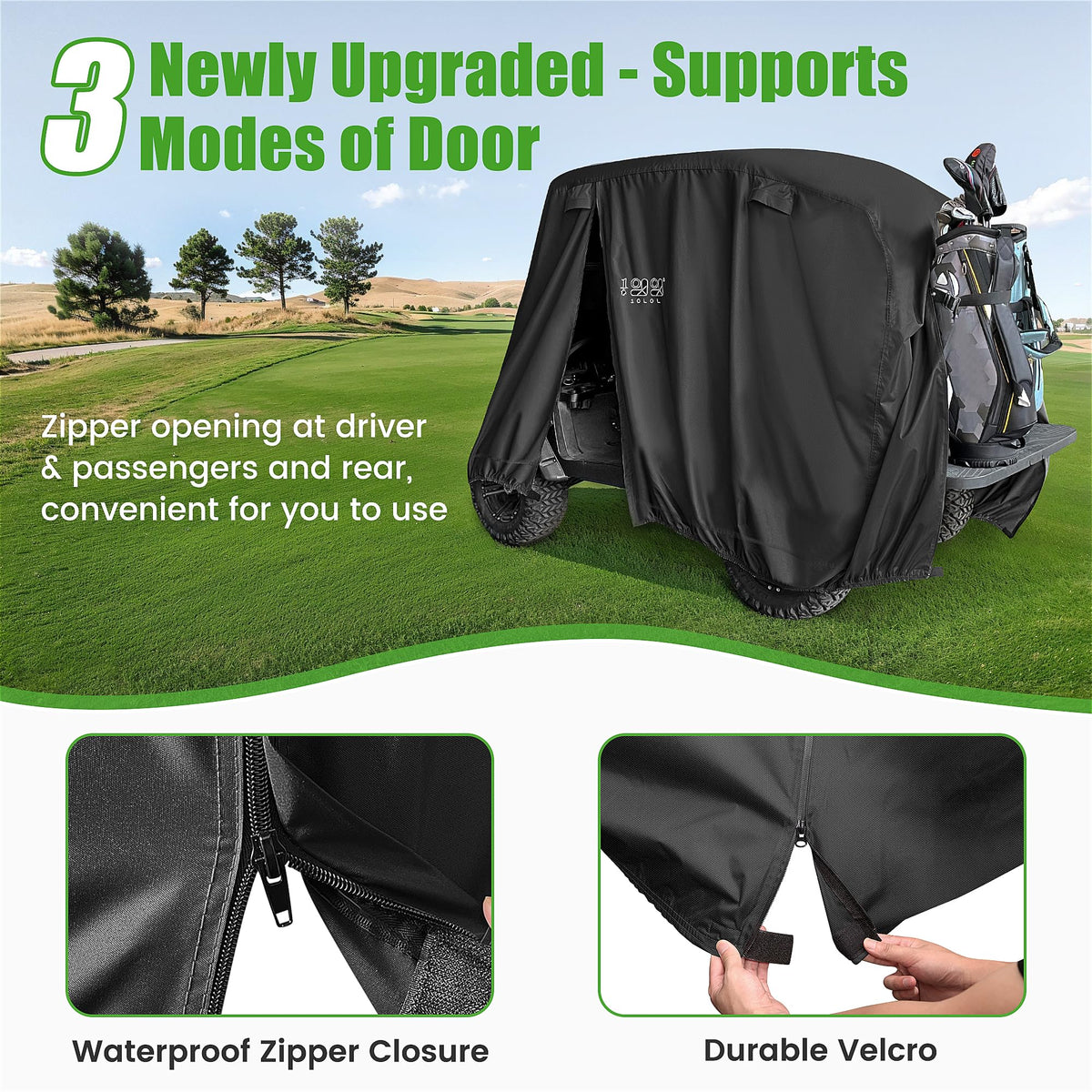 10l0l three zip design enables quick installation and removal