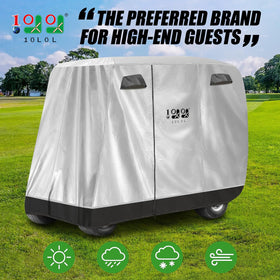 10L0L golf cart cover UV protection keeps components cooler in sun