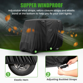 10l0l golf cart cover vents corners promote airflow and dry storage