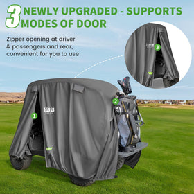 10L0L cover features adjustable wind straps for secure fit in windy conditions.