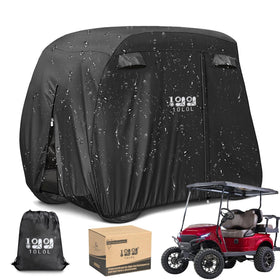 10l0l golf cart cover top view protects against sun and rain