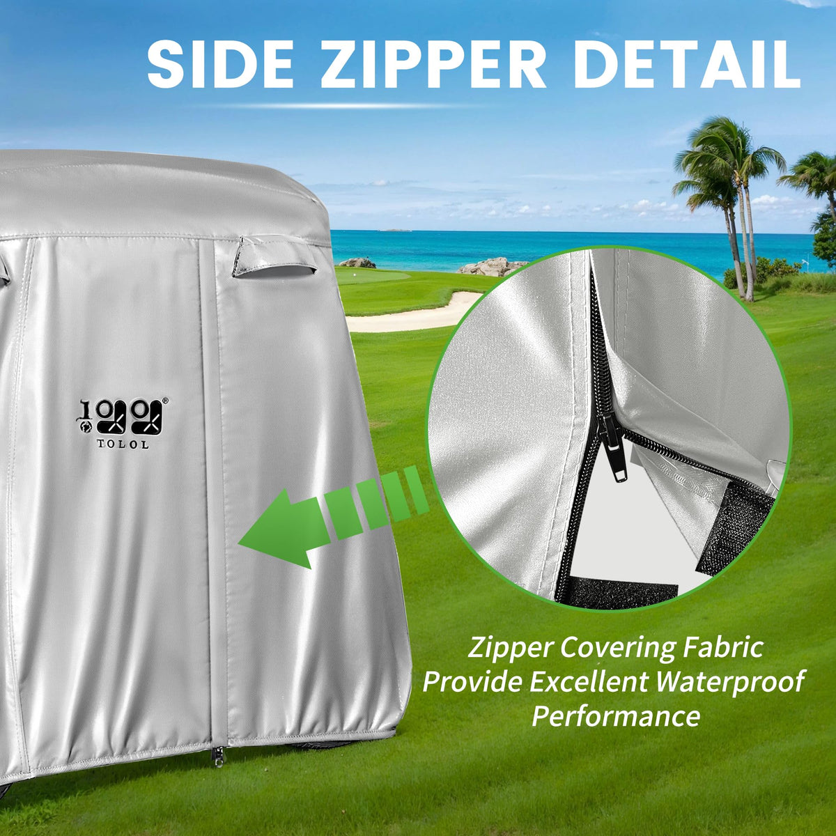 10L0L zipper doors offer quick access without removal.