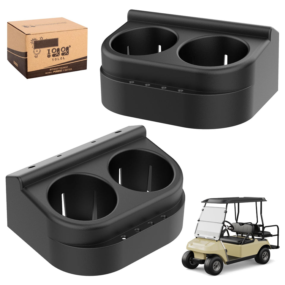 10L0L golf cart cup holder two-pack top view for Club Car DS