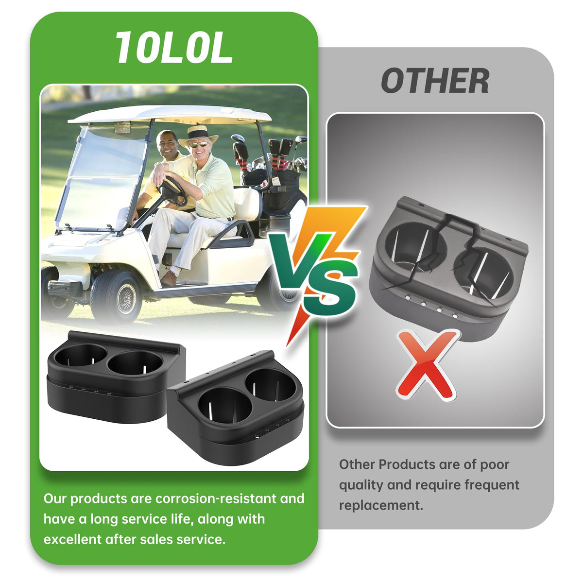 10L0L bottle cage integration for easy on-cart beverage access