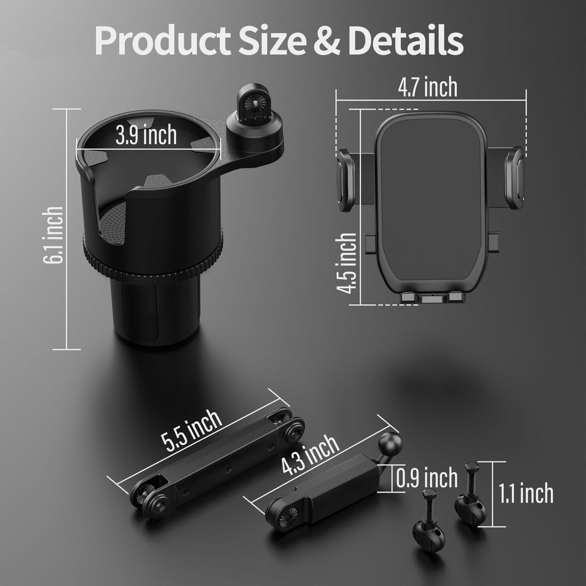 10L0L golf cart cup holder accommodates beverages up to 40 oz.