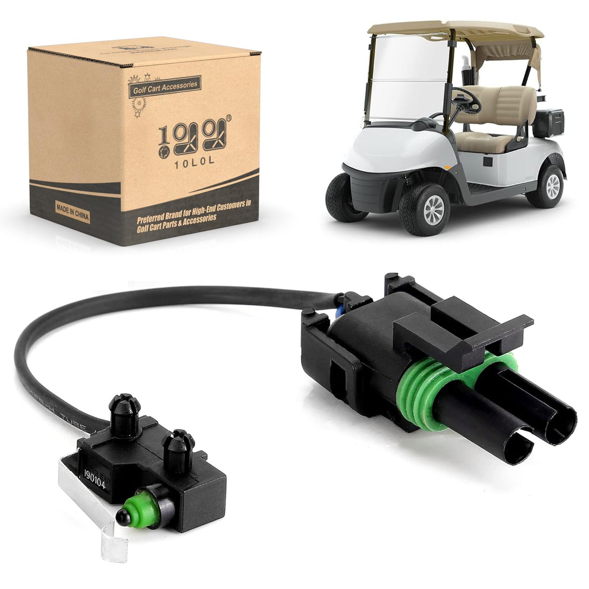 10L0L forward switch assembly close-up shows durable contacts for EZGO DCS