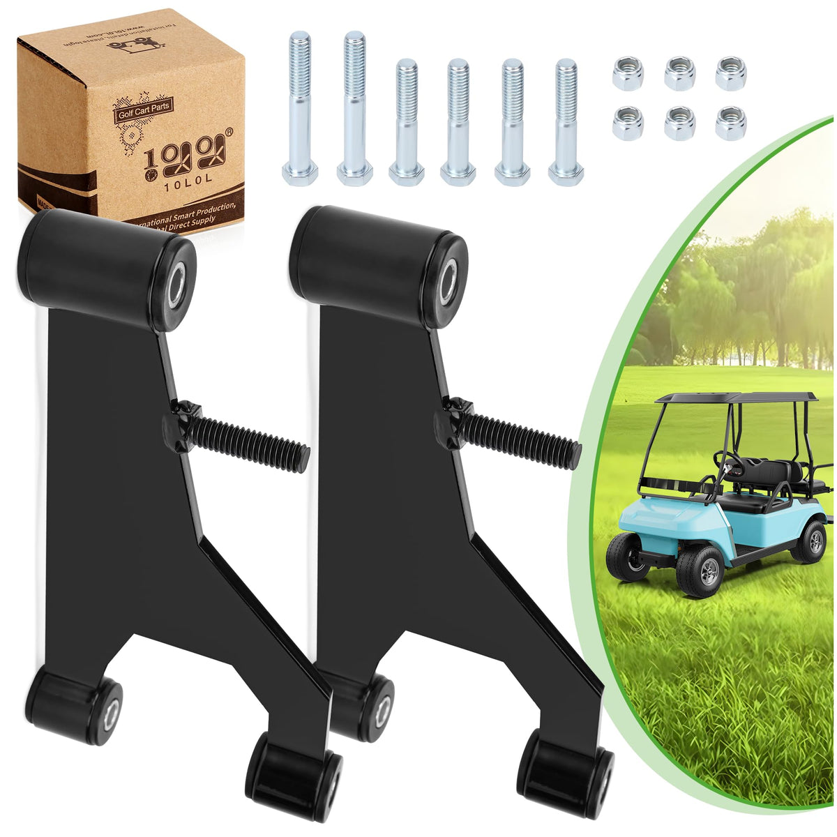 10l0l golf cart delta a-plate sub assembly close-up for precise steering enhancement